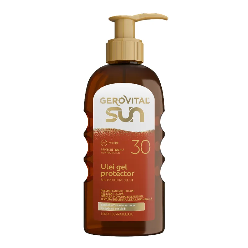 Ulei gel protector SPF30 Sun, 150 ml, Gerovital FARMEC — preț și oferte
