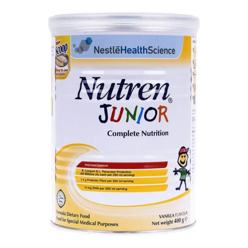 Nutren Junior aromă vanilie, 400 g, Nestlé — preț și oferte