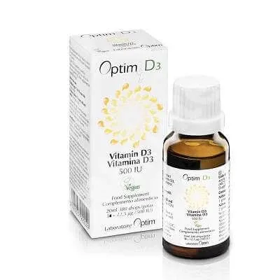 Optim D3 500 UI picaturi uleioase , 20ml, Laboratoire Optim — preț și oferte