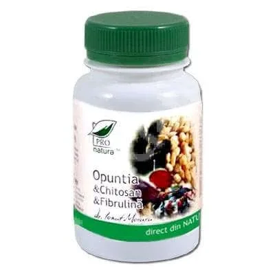 Opuntia, Chitosan si Fibrulina, 60 capsule, Pro Natura — preț și oferte