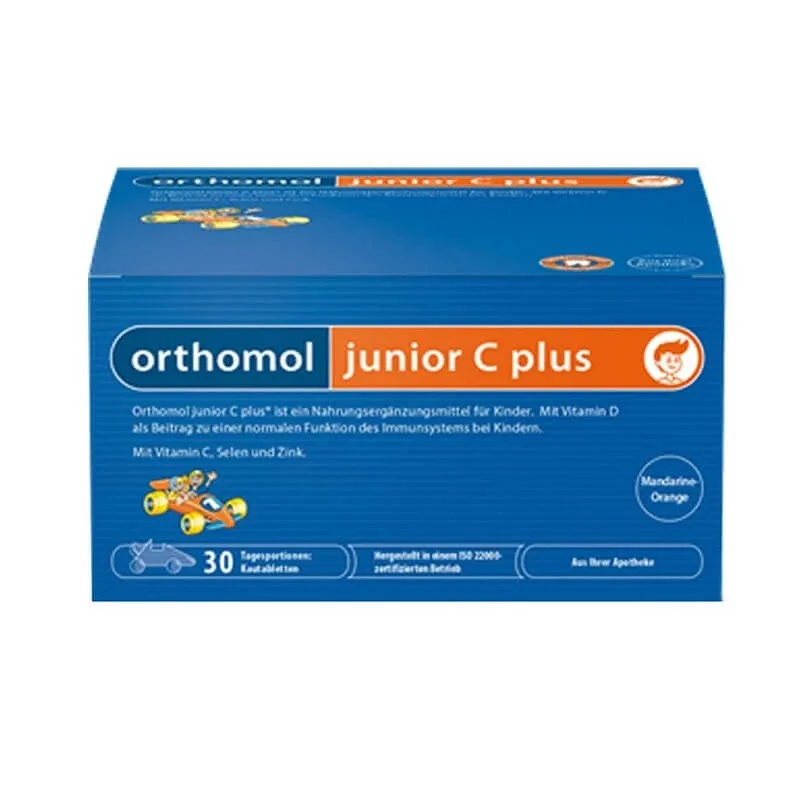 Orthomol Junior C Plus cu aroma de portocale, 30 tablete, Orthomol — preț și oferte