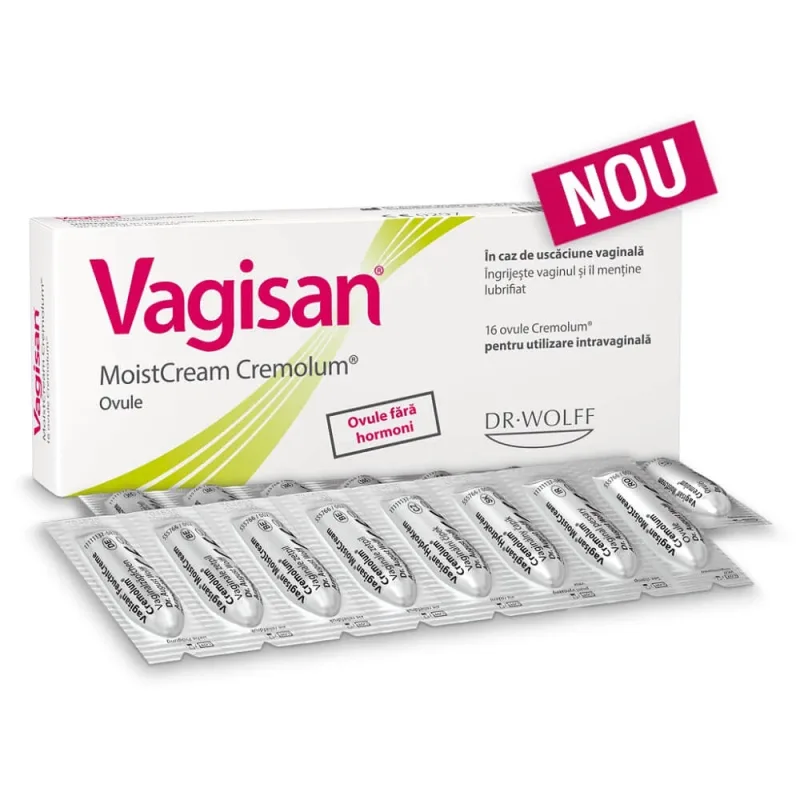 Ovule MoistCream Cremolum Vagisan, 16 bucăți, Dr. Wolff — preț și oferte