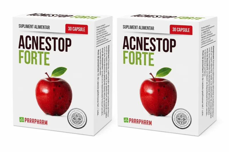 Pachet Acnestop forte, 30+30 capsule (1+1), Parapharm — preț și oferte