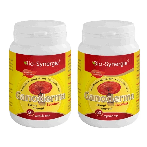 Pachet Elixirul tineretii Ganoderma, 60 + 60 capsule, Bio-Synergie — preț și oferte