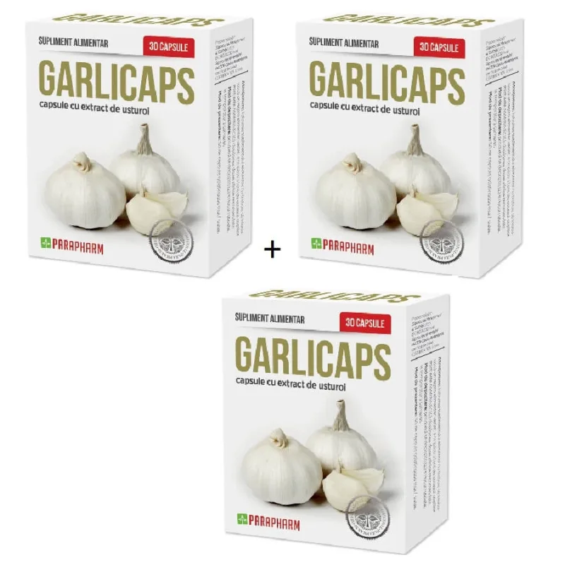 Pachet Garlicaps, 90 capsule (3*30), Parapharm — preț și oferte