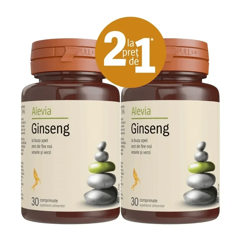 Pachet Ginseng, 30 capsule, Alevia (1+1) — preț și oferte