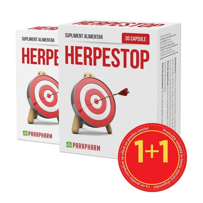 Pachet Herpestop, 30 capsule + 30 capsule, Parapharm — preț și oferte