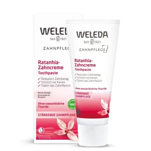 Pastă de dinți naturală cu Ratanhia, 75ml, Weleda — preț și oferte