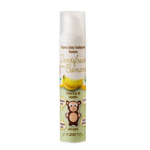 Pasta de dinti Bio cu aroma de banane pentru copii 3-7 ani, 50 ml, Azeta Bio — preț și oferte