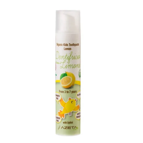 Pasta de dinti Bio cu aroma de lamaie pentru copii 3-7 ani, 50 ml, Azeta Bio — preț și oferte