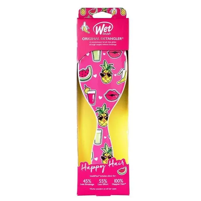 Perie de par Detangler Happy Hair Smiley Pineapple, Wet Brush — preț și oferte