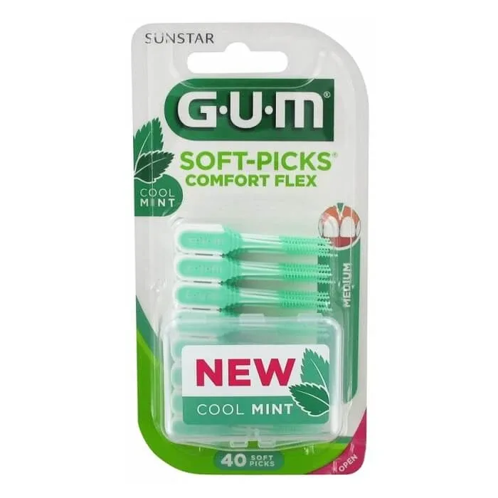 Perii interdentare cu aroma de menta Soft-Picks Comfort Flex Medium, 40 bucăți, Sunstar Gum — preț și oferte