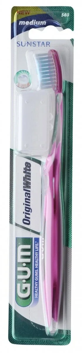 Periuță de dinți, Original White Medium, 563, Sunstar Gum — preț și oferte