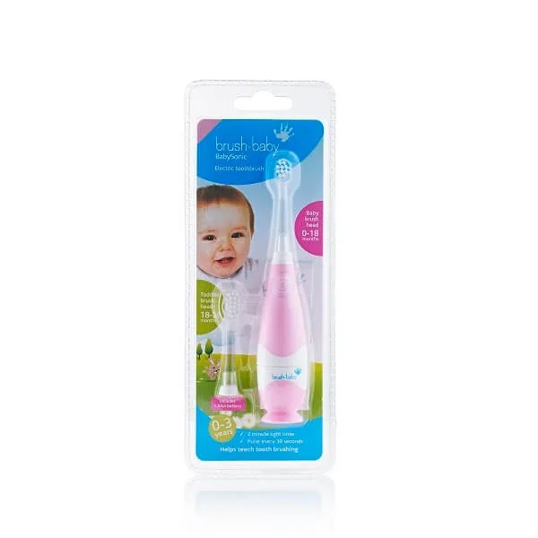 Periuta de dinti electrica roz 0-3 ani Babysonic, Brush Baby — preț și oferte