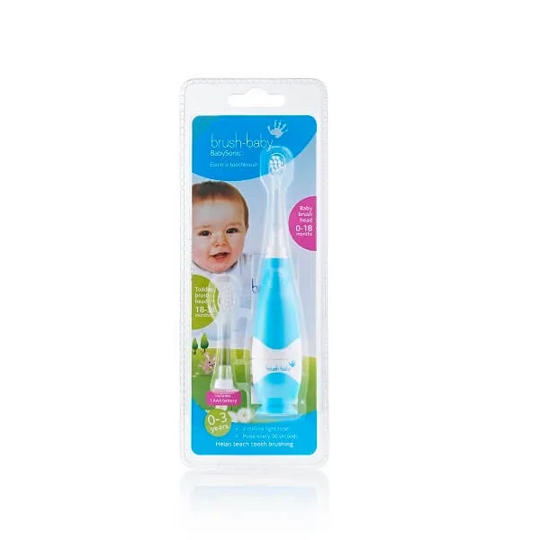 Periuta de dinti electrica albastra 0-3 ani Babysonic, Brush Baby — preț și oferte