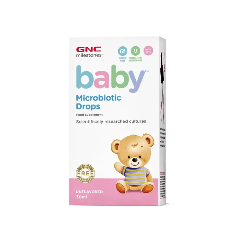 Picaturi pentru bebelusi Microbiotic Drops Milestones Baby (424682), 30 ml, GNC — preț și oferte
