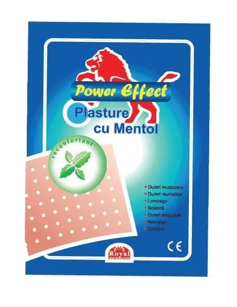 Plasture antireumatic cu mentol, 1 bucata, Power Effect — preț și oferte