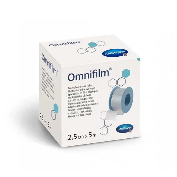 Plasture hipoalergen pe suport de folie transparentă poroasă Omnifilm (900434), 2.5cmx5m, Hartmann — preț și oferte