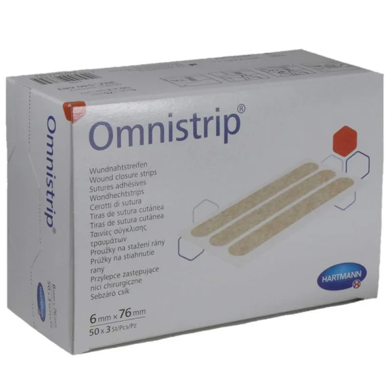 Plasturi sub formă de stripuri sterile Omnistrip (540683), 6x76 mm, 50x3 bucăți, Hartmann — preț și oferte