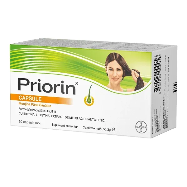 Priorin menține părul sănătos, 60 capsule, Bayer  — preț și oferte