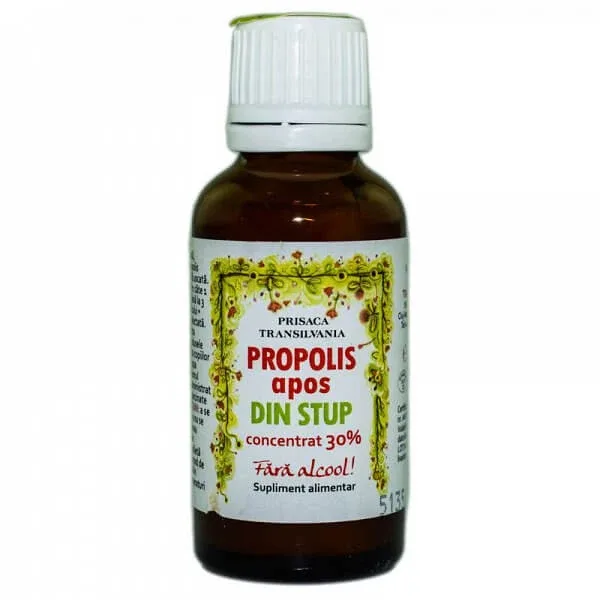 Propolis apos din stup fara alcool, 30 ml, Prisaca Transilvania — preț și oferte