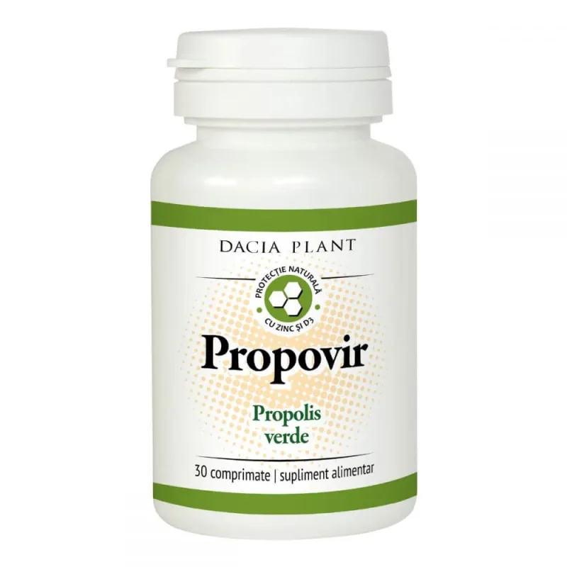 Propovir comprimate cu propolis verde, 30 comprimate, Dacia Plant — preț și oferte