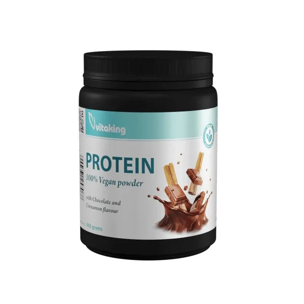 Proteina ​​vegetala cu gust de scorțișoara si ciocolata, 400 grame, VitaKing — preț și oferte