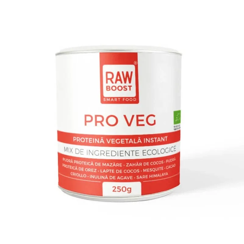 Proteina vegetala ecologica Pro Veg, 250 g, Rawboost Smart Food — preț și oferte