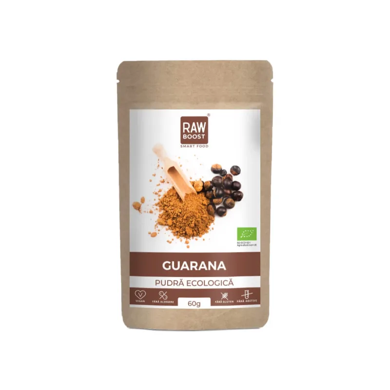Pudra ecologica Guarana, 60 g, RawBoost — preț și oferte