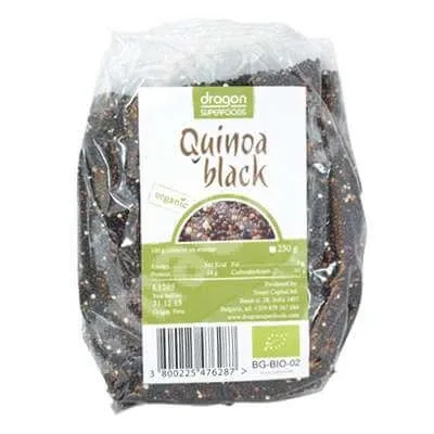 Quinoa neagra Eco, 250 g, Dragon Superfoods — preț și oferte