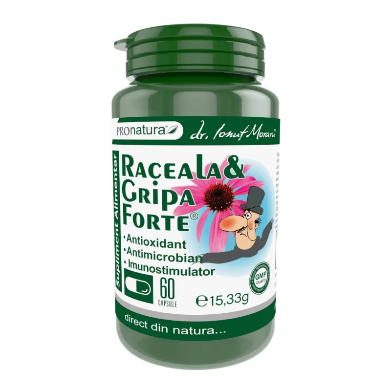 Raceala si gripa forte, 60 capsule, Pro Natura — preț și oferte