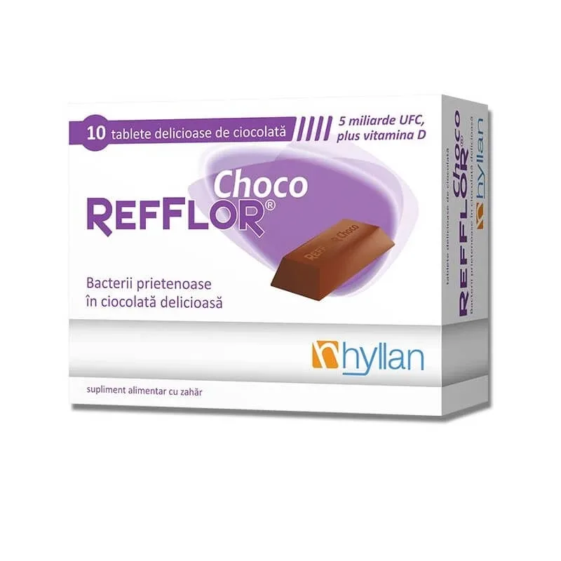 Refflor Choco, 10 tablete, Hyllan HYLLAN PHARMA — preț și oferte
