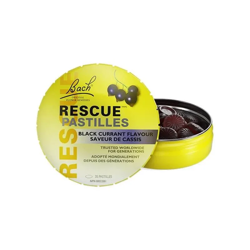 Remediu floral dropsuri cu aroma de coacaze negre Original Bach, 50 g, Rescue Remedy — preț și oferte