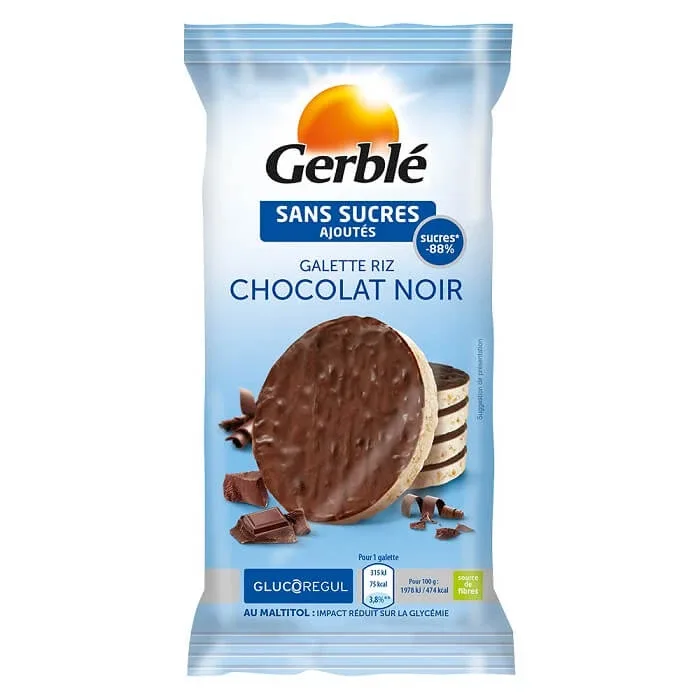 Rondele din orez cu ciocolata neagra, 130 g, Gerble Nutrition & Sante — preț și oferte