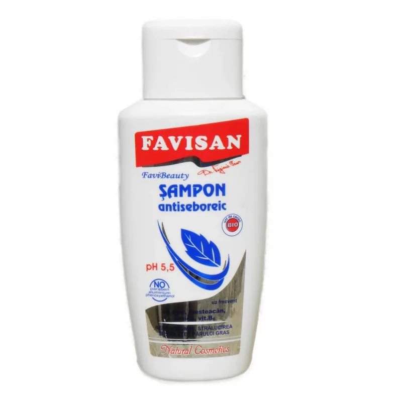 Sampon antiseboreic cu zinc, mesteacan, urzica si vit. B6, 200 ml, Favisan — preț și oferte