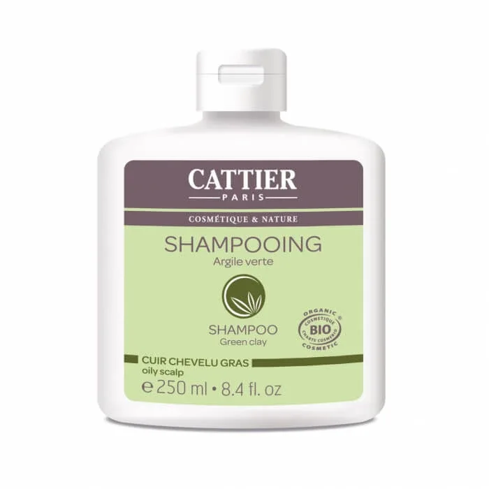 Sampon Bio cu argila verde pentru par gras, 250 ml, Cattier — preț și oferte