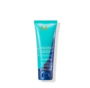 Sampon Blonde Perfecting Purple pentru par blond, 70 ml, Moroccanoil
