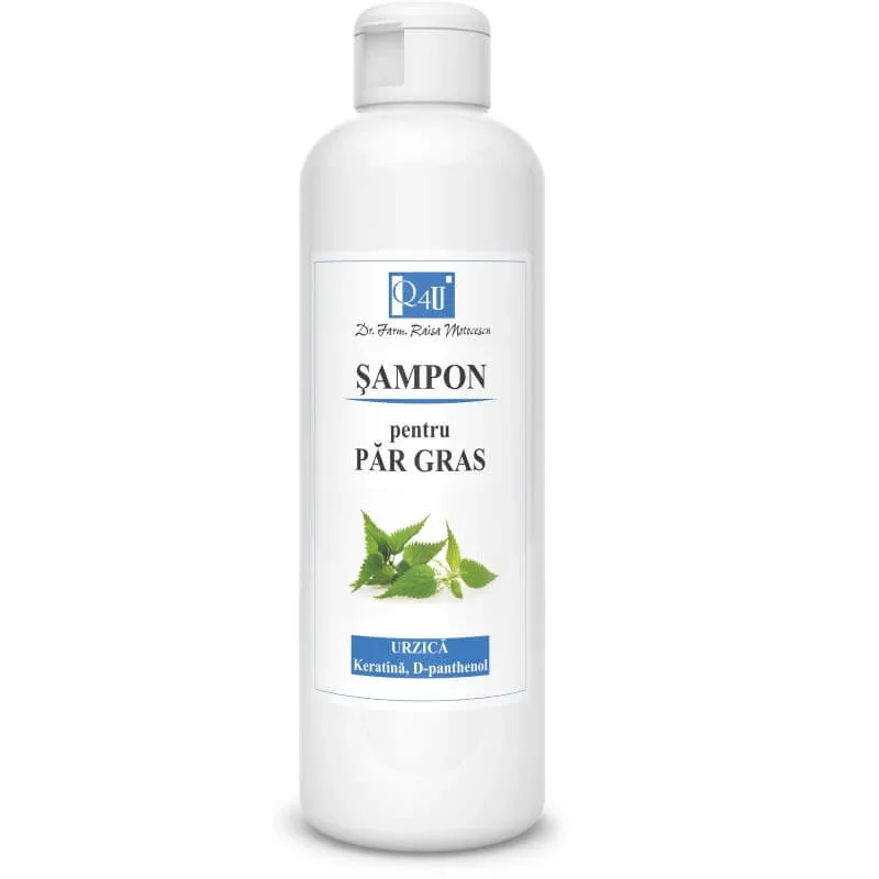 Sampon pentru par gras cu urzica Q4U, 200 ml, Tis Farmaceutic — preț și oferte