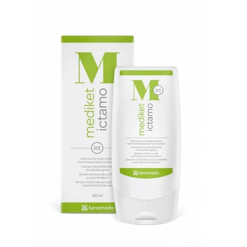 Benemedo Mediket Ictamo Sampon pentru scalp cu iritatii si exces de sebum, 80 ml — preț și oferte