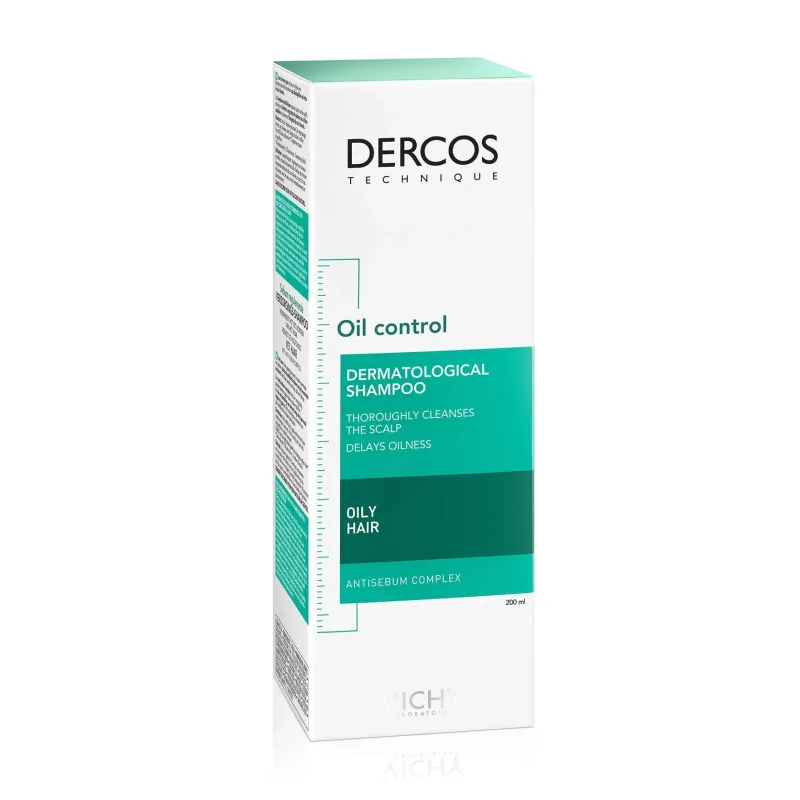 Şampon sebocorector pentru păr gras Dercos, 200 ml, Vichy — preț și oferte