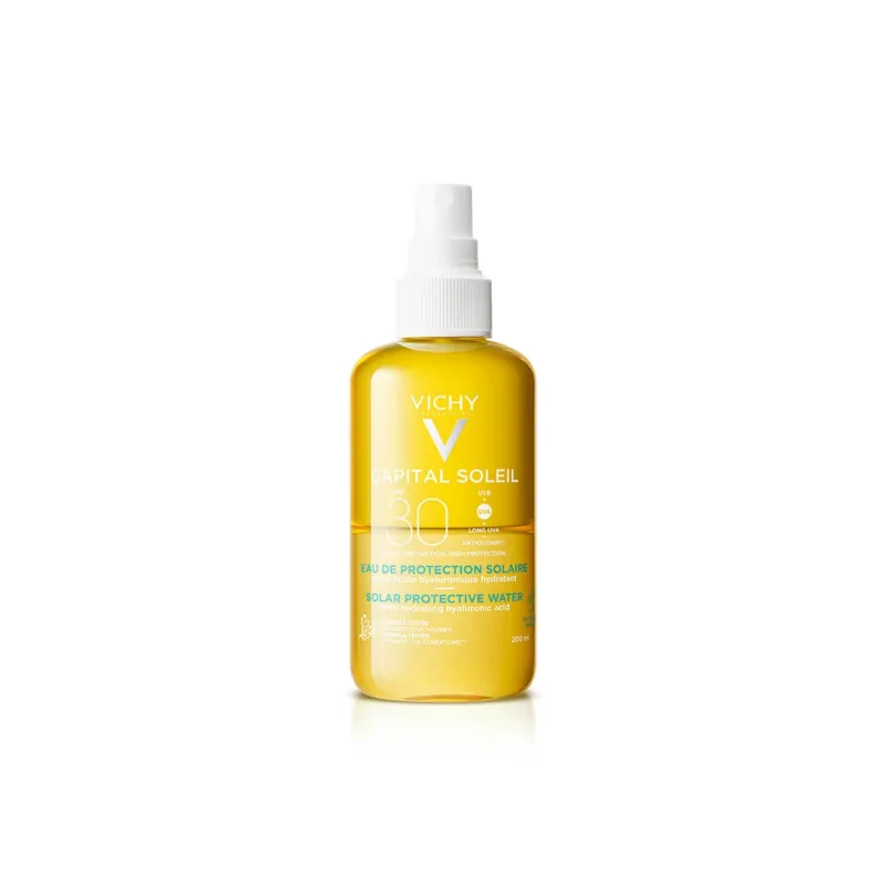 Apă de protecție solară Hydra cu SPF 30+ Capital Soleil, 200 ml, Vichy — preț și oferte