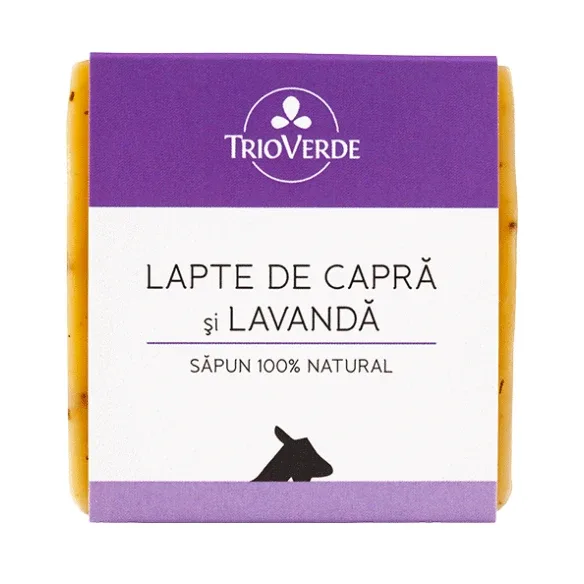 Sapun  natural cu lapte de capra si lavanda, 110 g, Trio Verde — preț și oferte