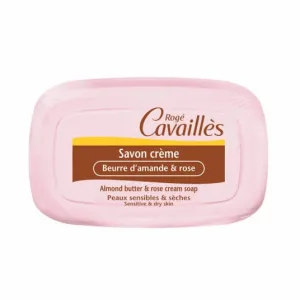 Sapun crema cu unt de migdale si trandafir, 115 g, Roge Cavailles