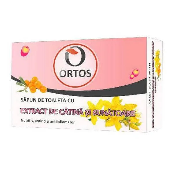 Sapun cu catina si sunatoare, 100 g, Ortos — preț și oferte