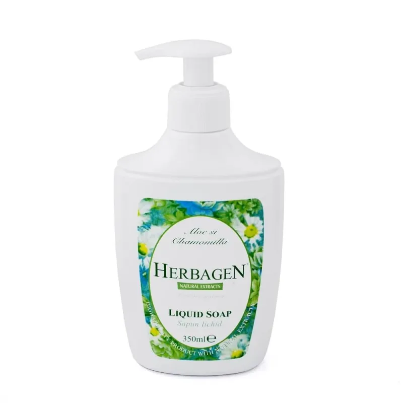 Sapun lichid cu extract de aloe si musetel, 350 ml, Herbagen — preț și oferte