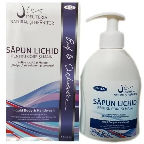 Sapun lichid pentru corp si maini, 250 ml, Deuteria Cosmetics — preț și oferte