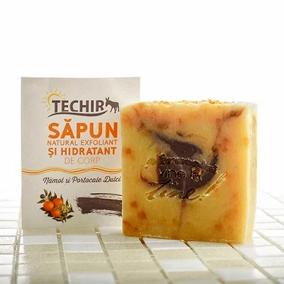 Săpun natural exfoliant și hidratant de corp, 120 g, Techir TECHIRGHIOL FARMA COSMETICS — preț și oferte