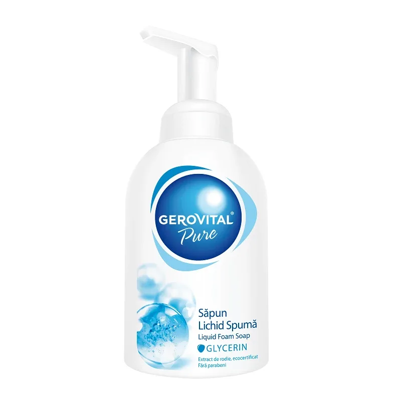 Sapun lichid spuma pentru maini si corp Gerovital Pure Glycerin, 300 ml, Farmec — preț și oferte