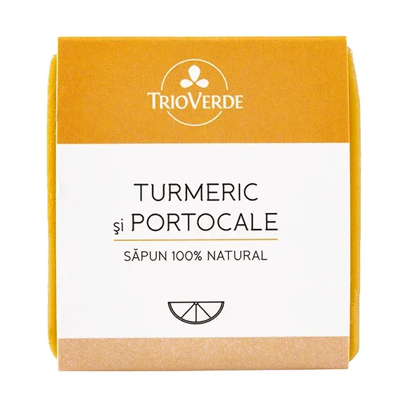 Sapun natural cu turmenic si portocale, 110 g, Trio Verde — preț și oferte