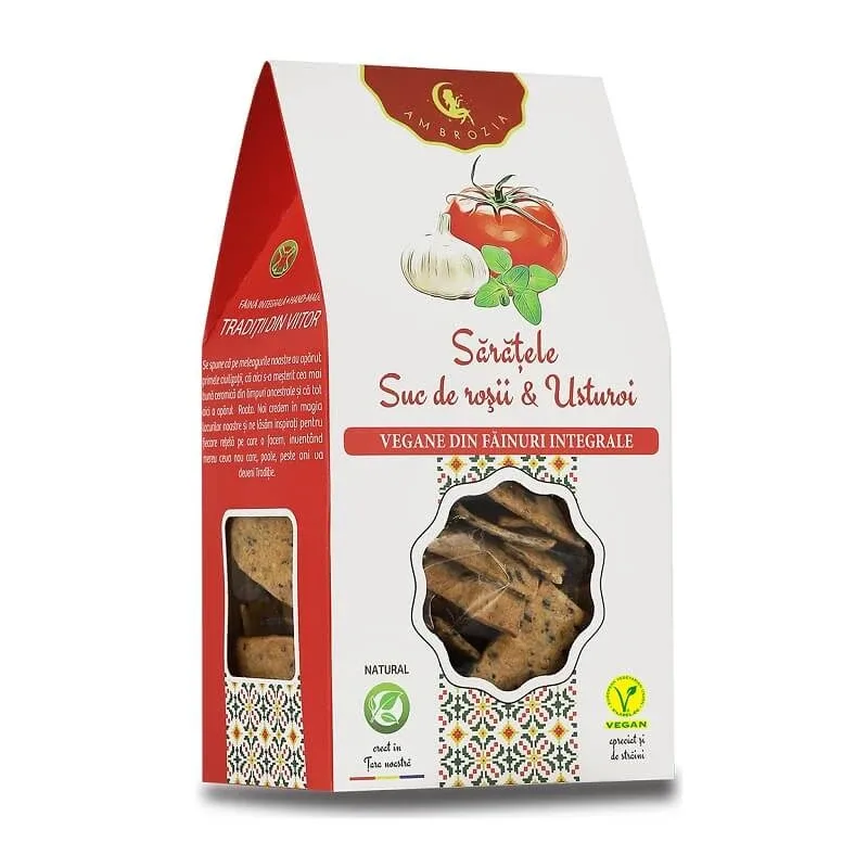 Sărățele cu suc de roșii și usturoi, 125 g, Hiper Ambrozia — preț și oferte
